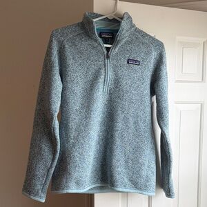 Patagonia Women's Light Blue Better Sweater 1/4-Zip Fleece